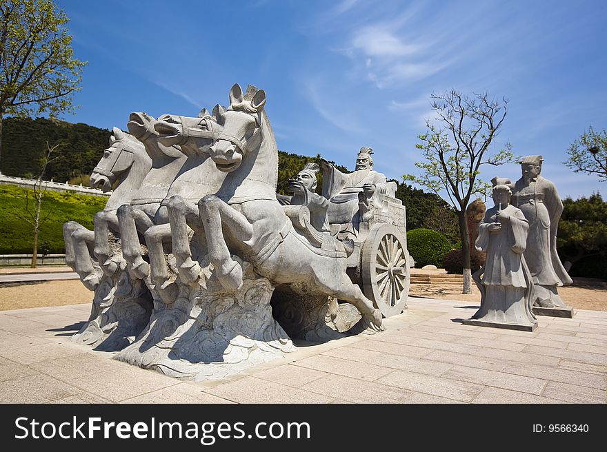 Sculpture,ancient chinese emperor, qinshihuang. Sculpture,ancient chinese emperor, qinshihuang.