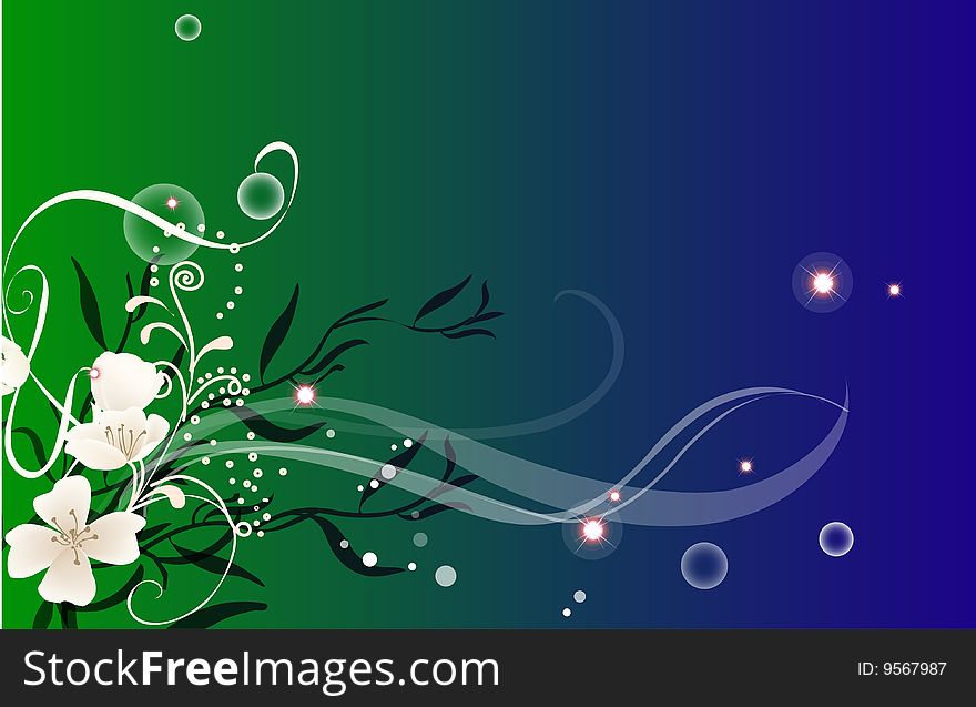 Flower background , element for design, vector illustration