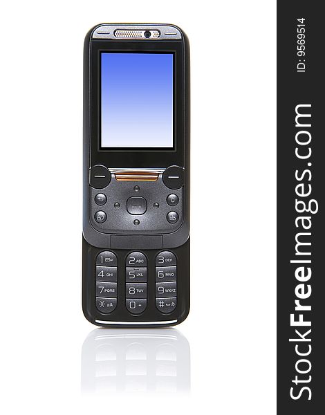 Commercial photography mobile phone on white background