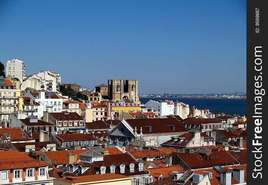 Lisbon rooftops.