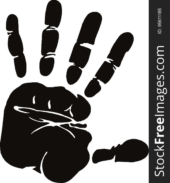 Hand, Black And White, Finger, Silhouette