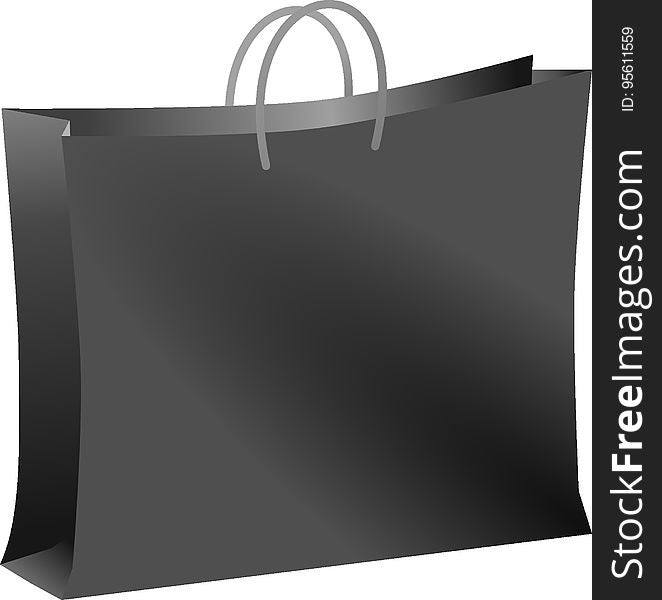 Black, Shopping Bag, Black And White, Product