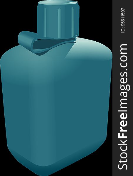 Bottle, Aqua, Azure, Product