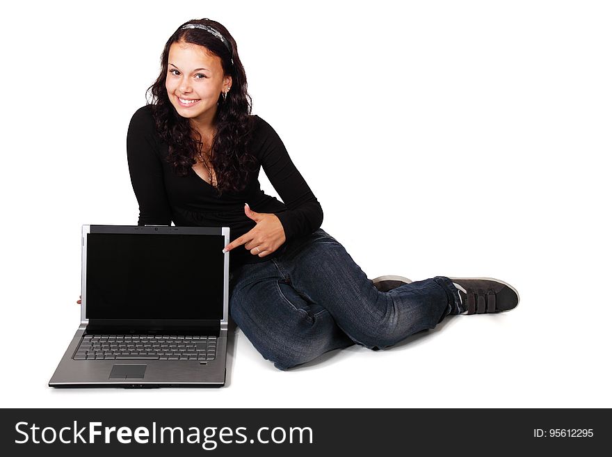 Sitting, Electronic Device, Netbook, Microphone