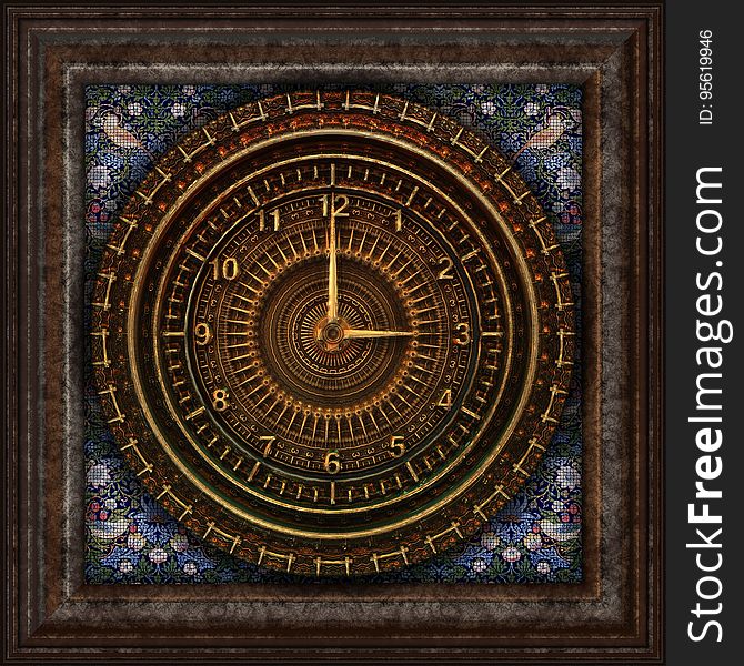 Clock, Circle, Pattern, Symmetry