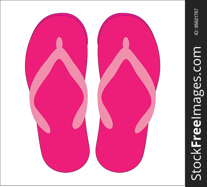 Footwear, Flip Flops, Pink, Shoe