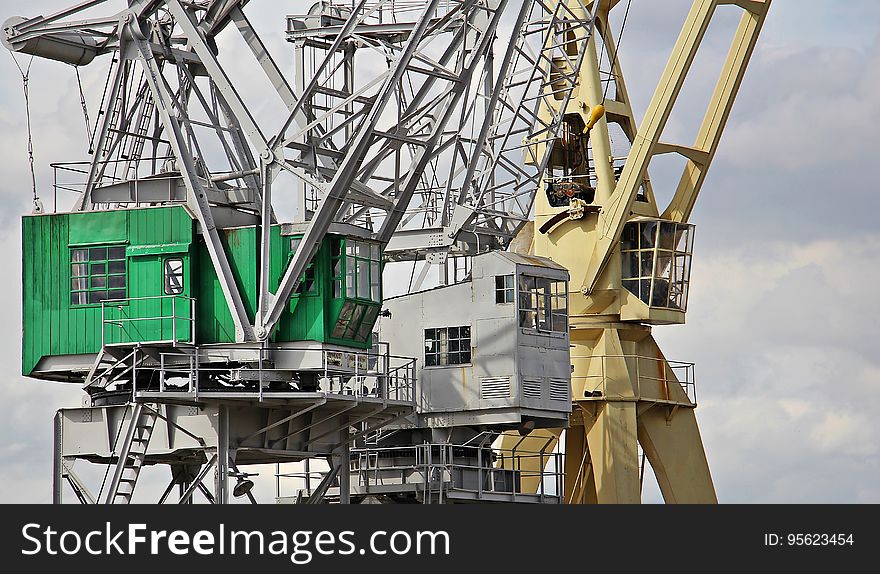 Crane, Industry, Construction, Construction Equipment