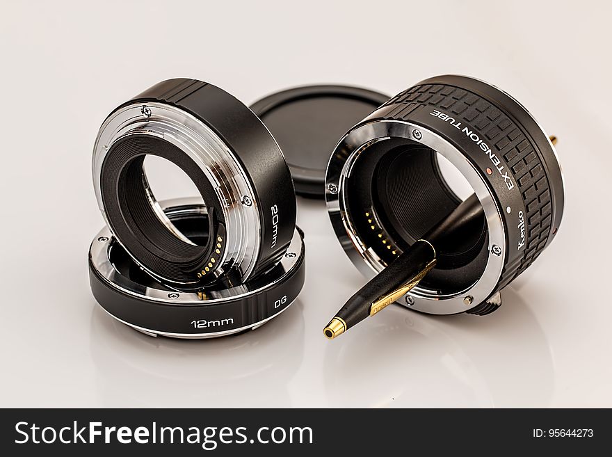 Photo of Black and White Camera Lens
