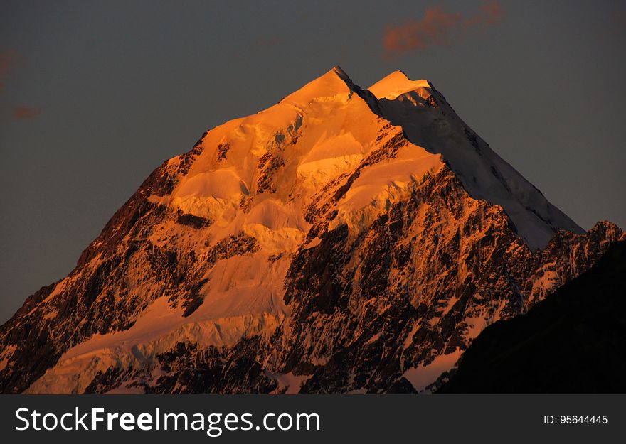 Sunset Over Mount Cook. NZ