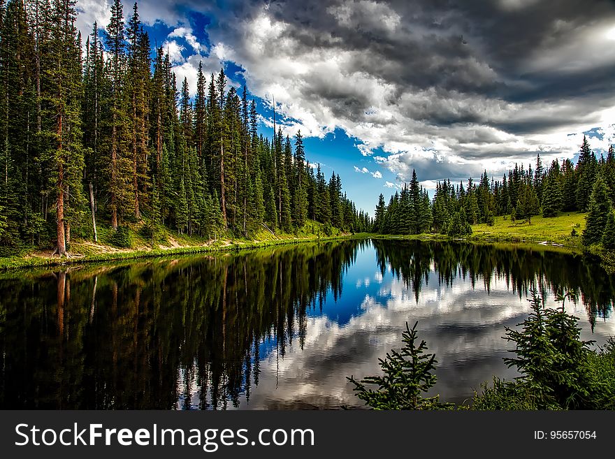 Reflection, Nature, Wilderness, Sky