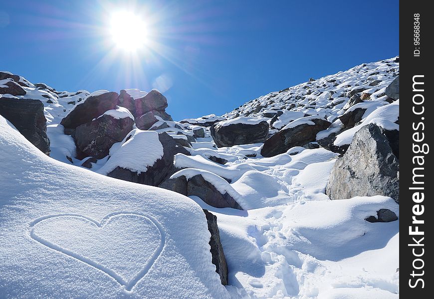 Mountainous Landforms, Snow, Mountain Range, Mountain