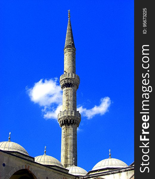 Mosque, Spire, Sky, Place Of Worship