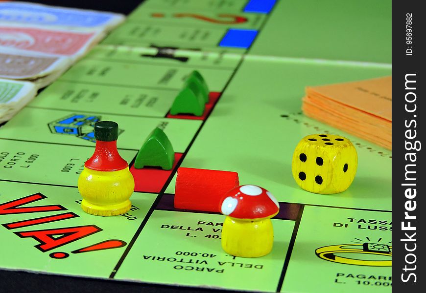 A close up of an Italian Monopoly board.