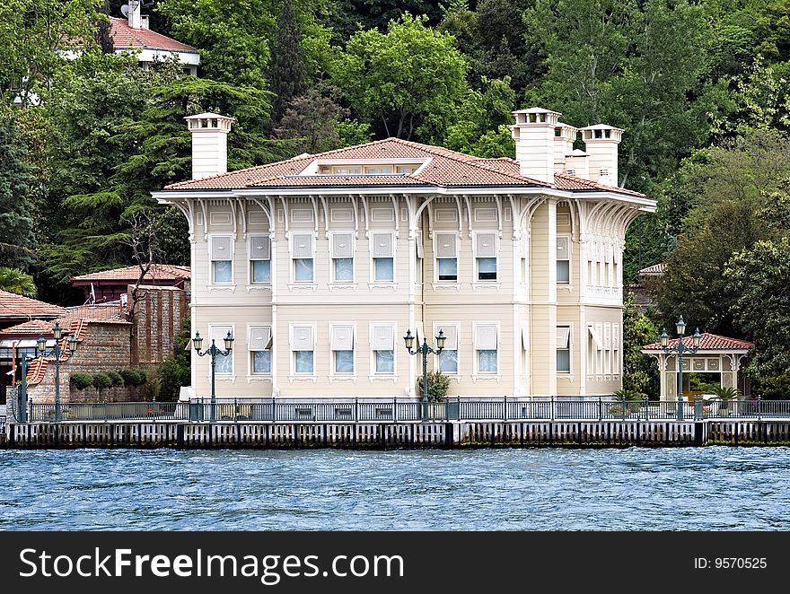 Homes along the Bosporus istanbul Turkey. Homes along the Bosporus istanbul Turkey