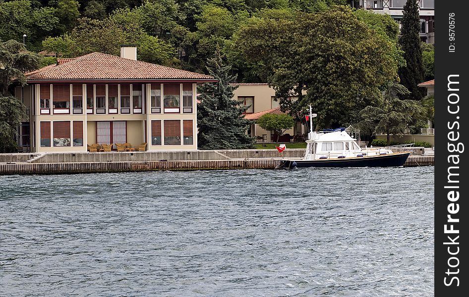 Homes along the Bosporus istanbul Turkey. Homes along the Bosporus istanbul Turkey