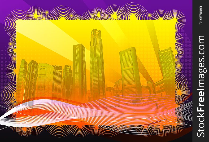 Funky background with Singapore River skyline view. Funky background with Singapore River skyline view
