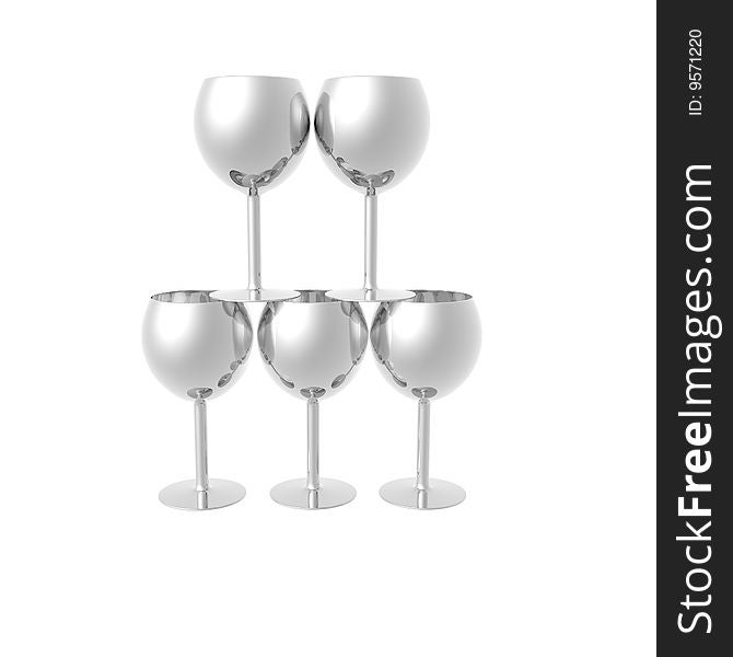 Wine glass isolated on a white background