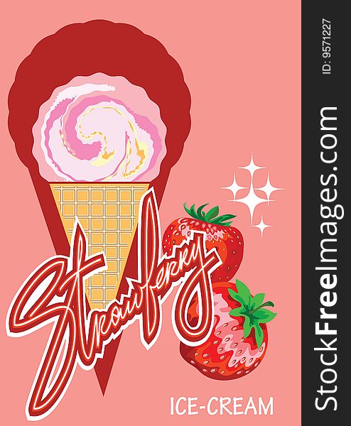 Ice-cream Strawberry