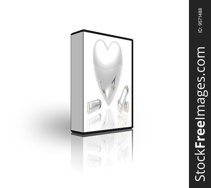 Blank CD DVD box template isolated on white