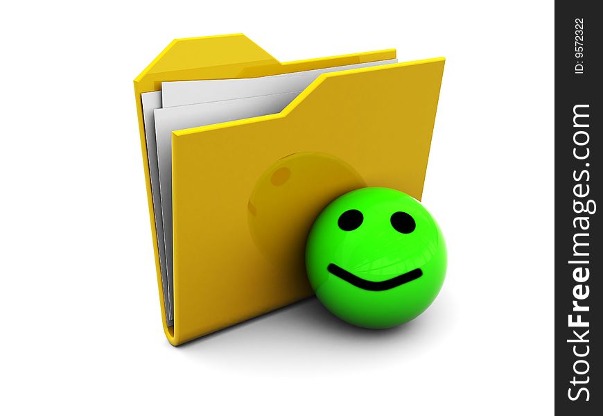 Folder Icon With Smiley