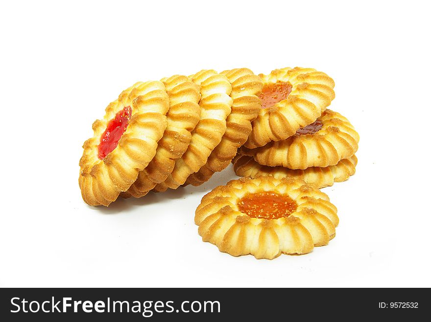 Sweet cookies isolated on a white background. Sweet cookies isolated on a white background