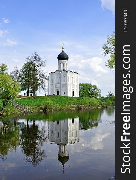 Church of the Intercession (Pokrov) on the river Nerl, Russia. Church of the Intercession (Pokrov) on the river Nerl, Russia
