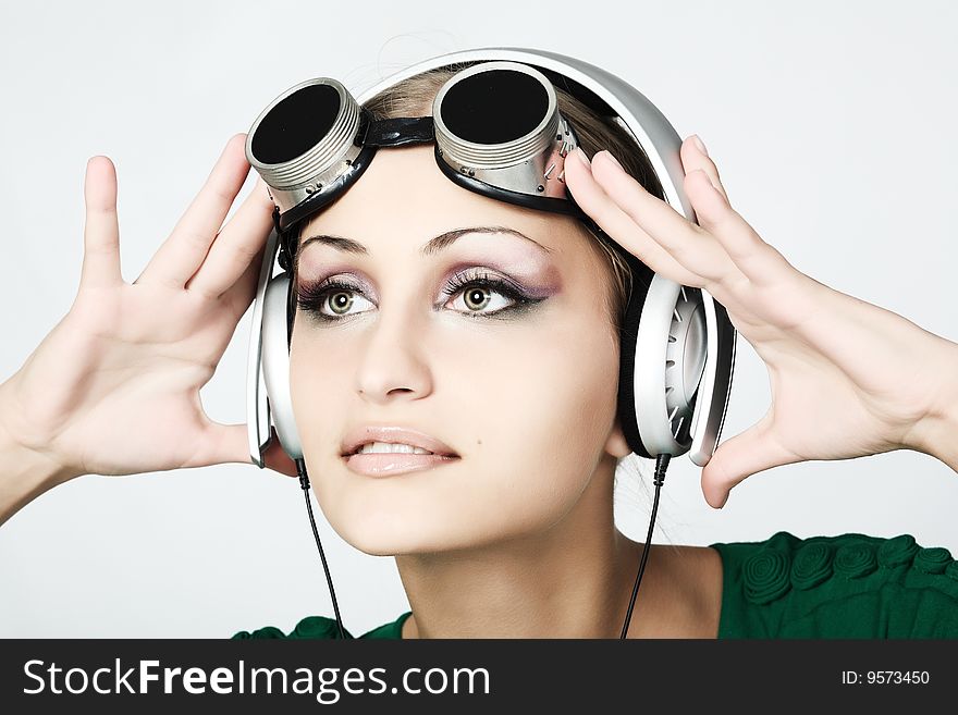 Woman In Headphones