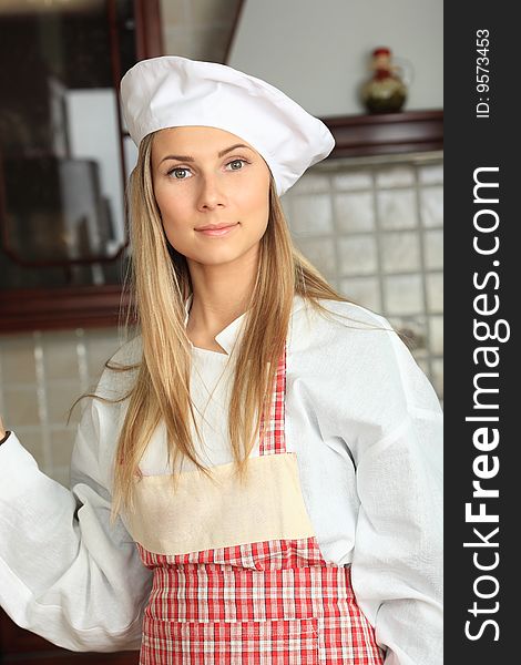 Woman On A Kitchen