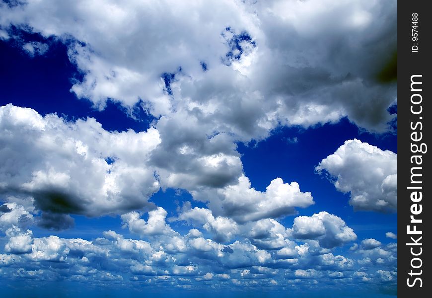 Blue sky with white clouds background. Blue sky with white clouds background.