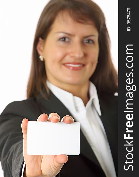 professionals white business card