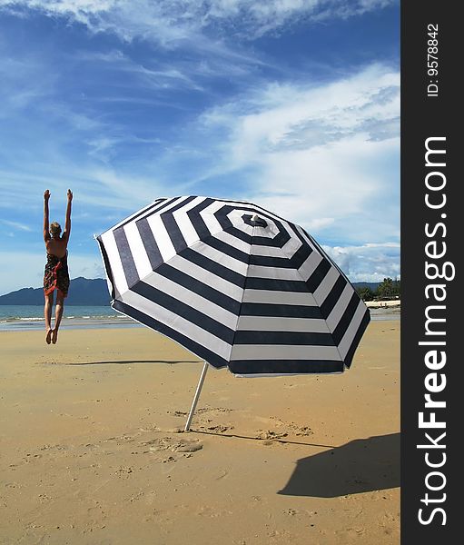 Beach scene. Langkawi island, Malaysia