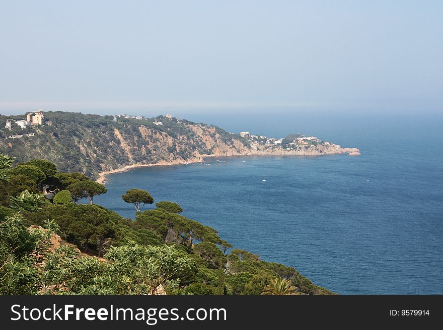 Typical mediterranean sea coast in Costa Brava, Spain