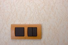 Electrical Wall Switch Stock Photography