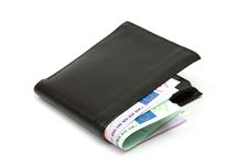 Black Wallet / Purse / Money Pouch. Stock Images Black Wallet / Purse / Money Pouch. Stock Images