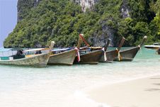 Wooden Boats On The Beach Royalty Free Stock Photos Wooden Boats On The Beach Royalty Free Stock Photos