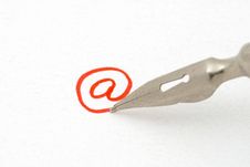 Old Silver Fountain Pen Royalty Free Stock Image Old Silver Fountain Pen Royalty Free Stock Image