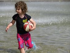 Child Playing In Pool. Stock Images Child Playing In Pool. Stock Images