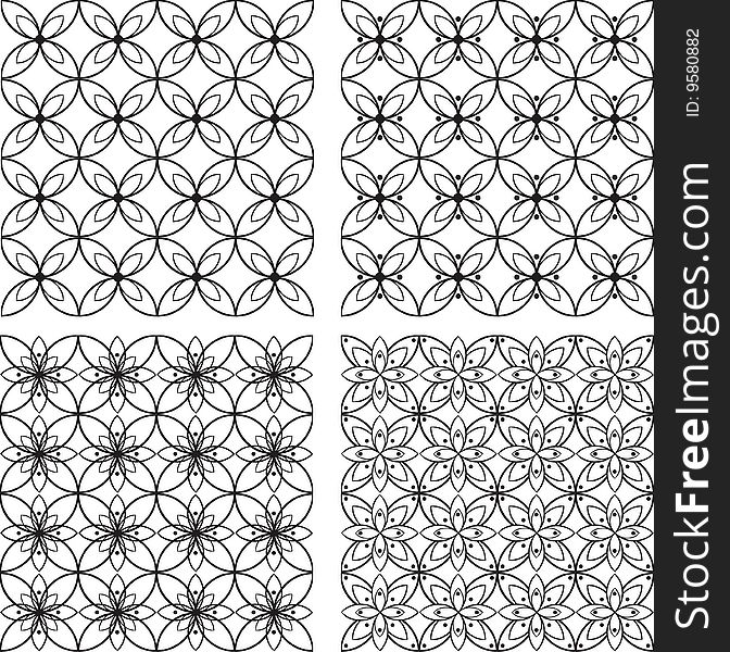 Seamless beautiful black design pattern. Seamless beautiful black design pattern