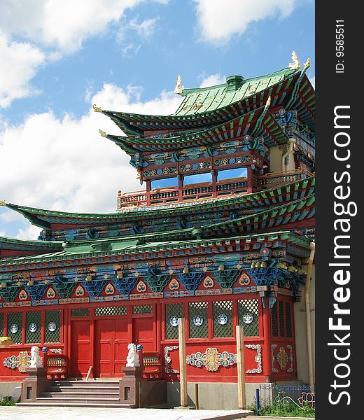 Temple in buddhist university monastery. Temple in buddhist university monastery.