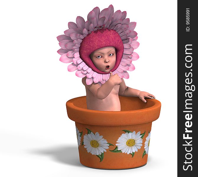 Baby In Flower Pot