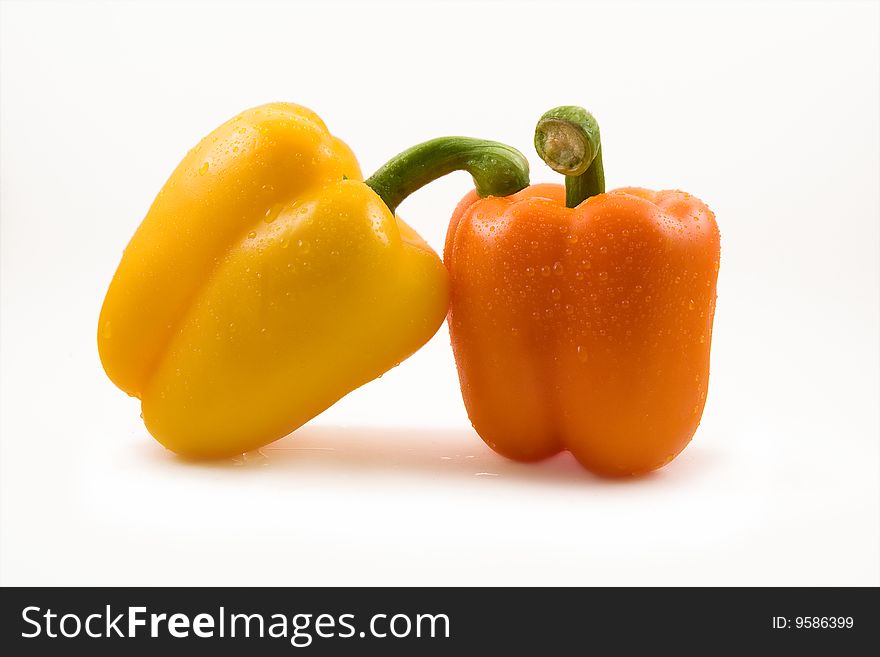 Fresh peppers in pose