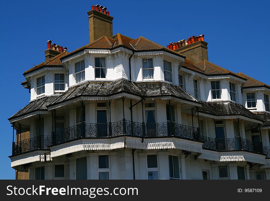 Wonderful old style English flats near Eastbourne UK. Wonderful old style English flats near Eastbourne UK