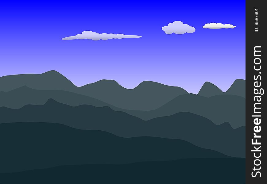Mountains Area Background (vector)