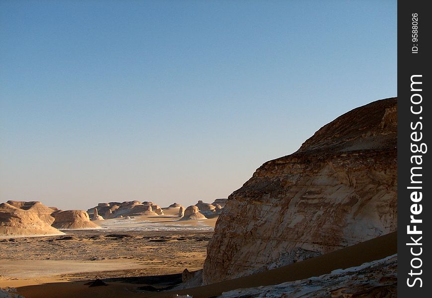 View of the White Desert in Egypt