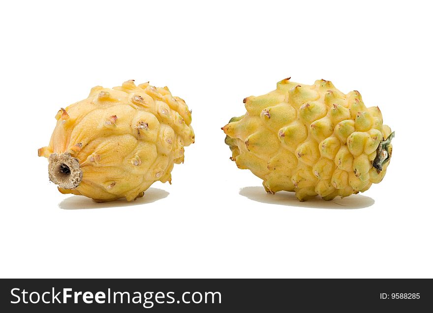 Two Yellow Dragon Fruits