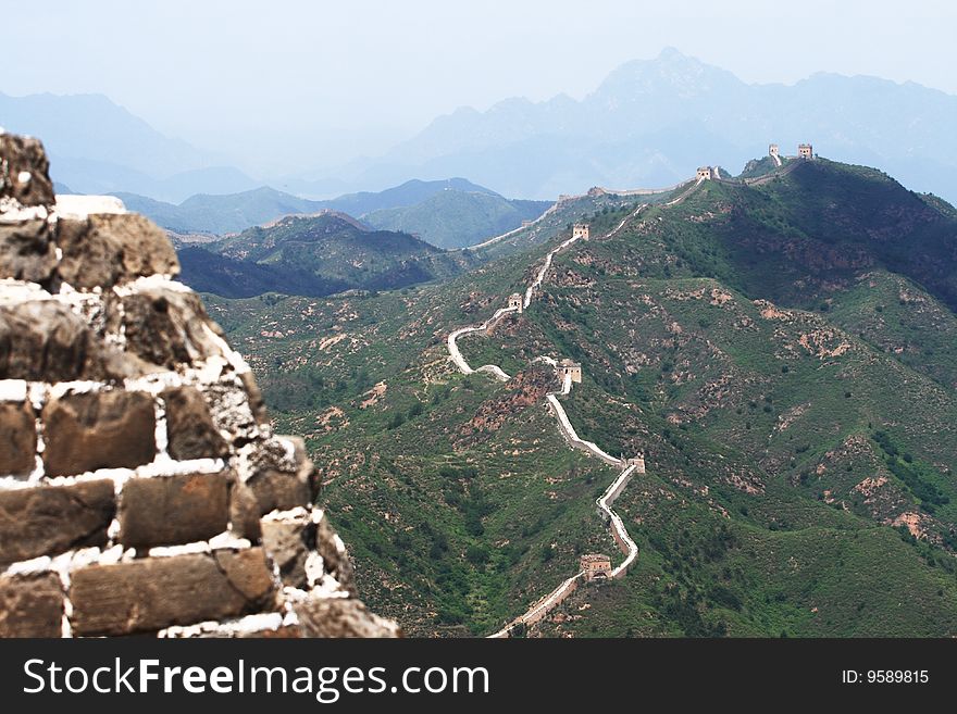 The great wall in China
