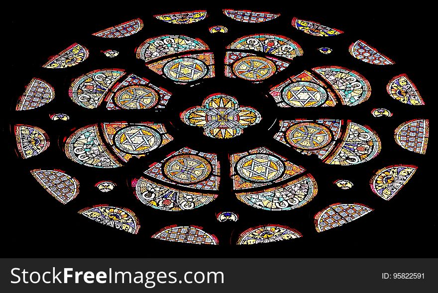 Stained Glass, Glass, Window, Material