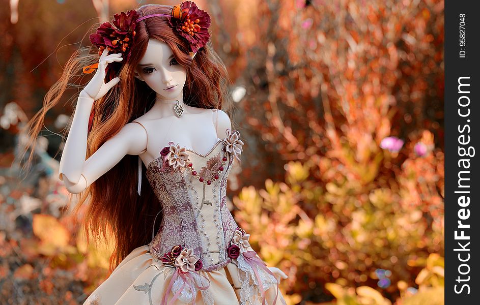Autumn, Doll, Leaf, Girl