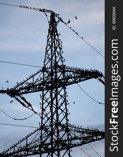 Electricity, Transmission Tower, Sky, Electrical Supply