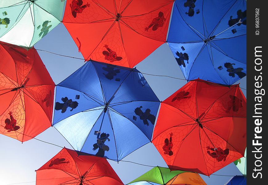 Umbrella, Sky, Symmetry